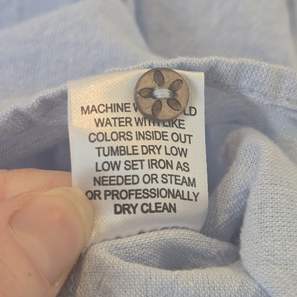 Hester & Orchard blue Linen blend blouse size Large - Picture 8 of 8
